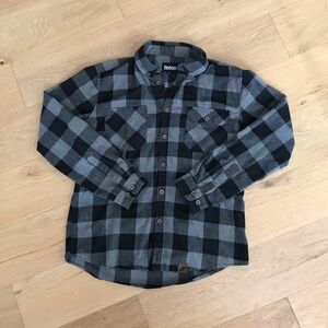 Teton Gravity Research Men's Flannel in Black and Gray